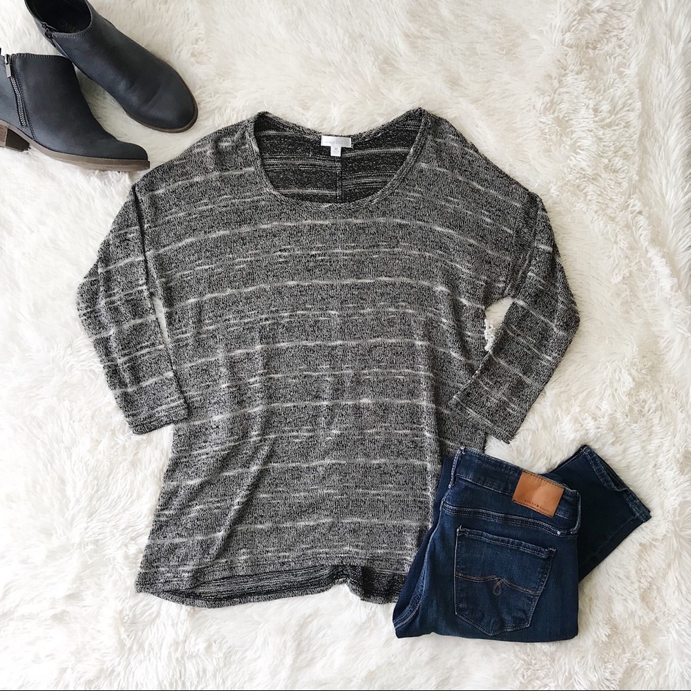 NWT Charming Charlie black and cream sweater